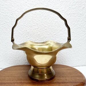 Vintage Interpur MCM Brass Small Trinket Basket